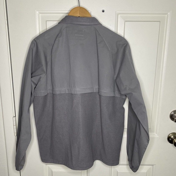 LES BASICS Men’s LE WIND CHEATER JACKET In Gray Large Cotton Portugal - Picture 8 of 13